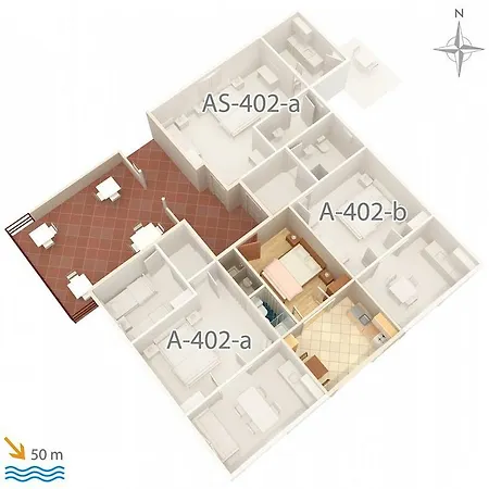 公寓 Saplunara 402c Babino Polje